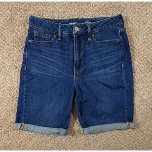 Old Navy High Rise O.G. Straight Cuffed Denim Shorts Size 6